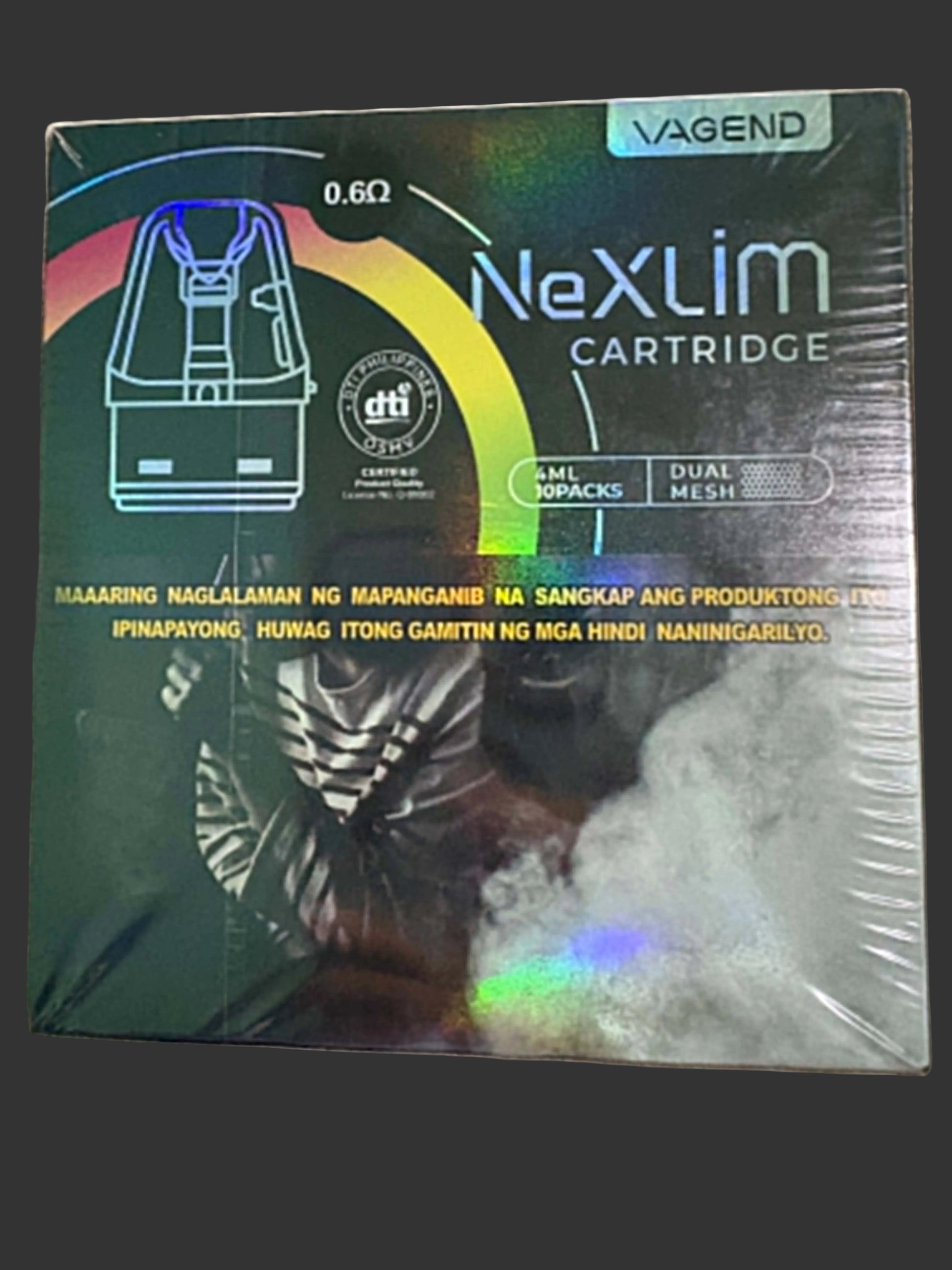 Vagend Nexlim Cartridge packaging on a textured surface